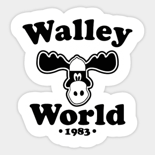 Walley World moose black funny Sticker